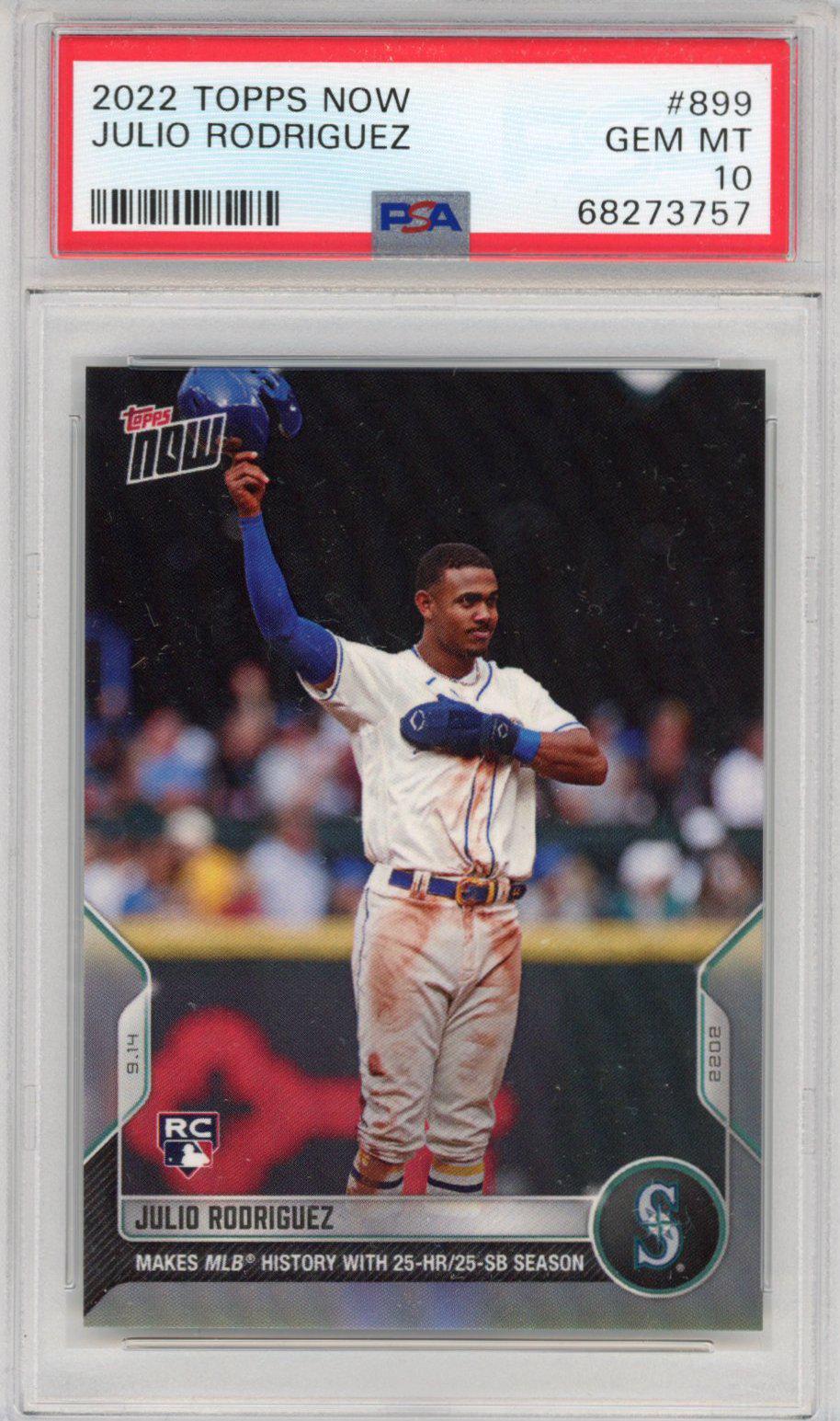 topps JULIO RODRIGUEZ RC AUTO 25シリ PSA8 Julio RODRIGUEZ RC AUTO #8/25 2022 Panini NAT'L Treasures