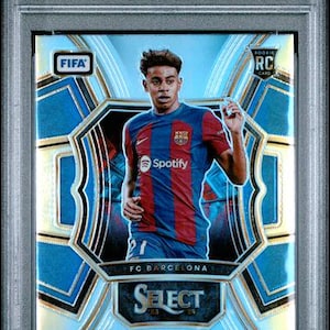 Graded 2023 Select FIFA Future Prizm Lamine Yamal #22 Rookie RC Soccer Card PSA 9 Mint