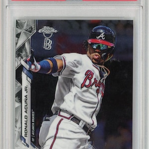 Graded 2020 Ben Baller Chrome Ronald Acuna Jr. #112 Baseball Card PSA 10 Gem Mint