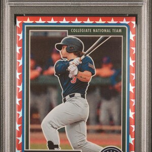 Graded 2023 Panini Stars & Stripes USA Dylan Crews #64 Red #/149 Rookie RC Baseball Card PSA 10 Gem Mint