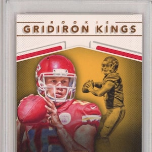 Graded 2017 Panini Donruss Patrick Mahomes II #2 Rookie Gridiron Kings Rookie RC Football Card PSA 10 Gem Mint