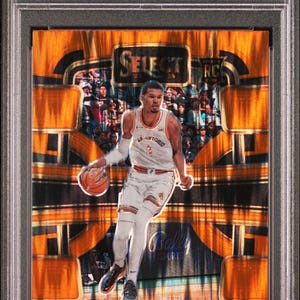 Graded 2023 Panini Select Victor Wembanyama #87 Orange Flash Rookie RC Basketball Card PSA 10 Gem Mint