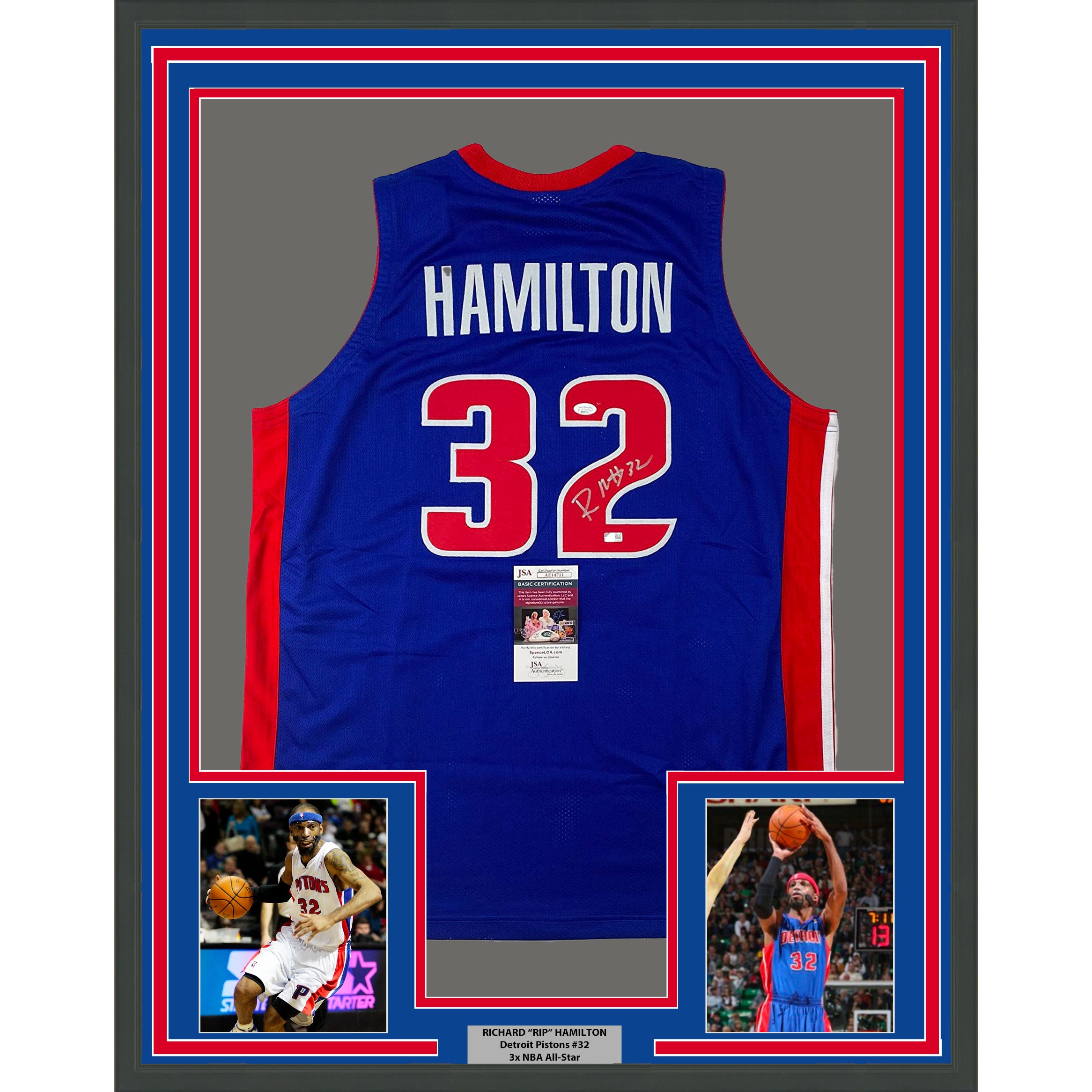 NBA, Wall Decor, Rip Richard Hamilton Jersey Retirement Banner