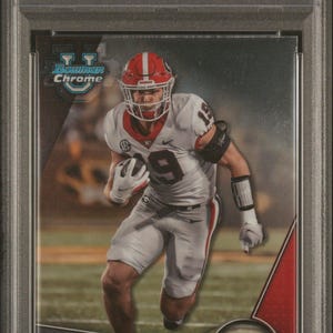 Graded 2023 Topps Bowman U Chrome Brock Bowers #50 Rookie RC Football Card PSA 10 Gem Mint