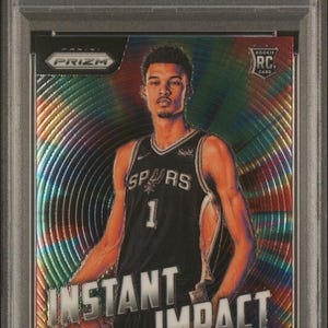 Graded 2023 Panini Prizm Victor Wembanyama #3 Instant Impact Rookie RC Basketball Card PSA 10 Gem Mint