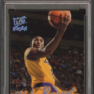 Graded 1996 Fleer Ultra Kobe Bryant #52 Rookie RC Basketball Card PSA 9 Mint