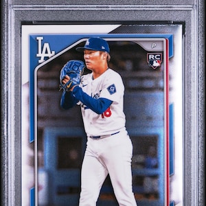 Graded 2024 Topps Bowman Chrome Yoshinobu Yamamoto #73 Rookie RC Baseball Card PSA 10 Gem Mint