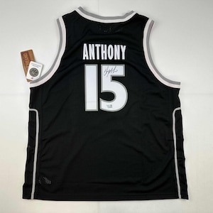 Autographed/Signed Carmelo Anthony Syracuse Orange Black Basketball Jersey Fanatics COA