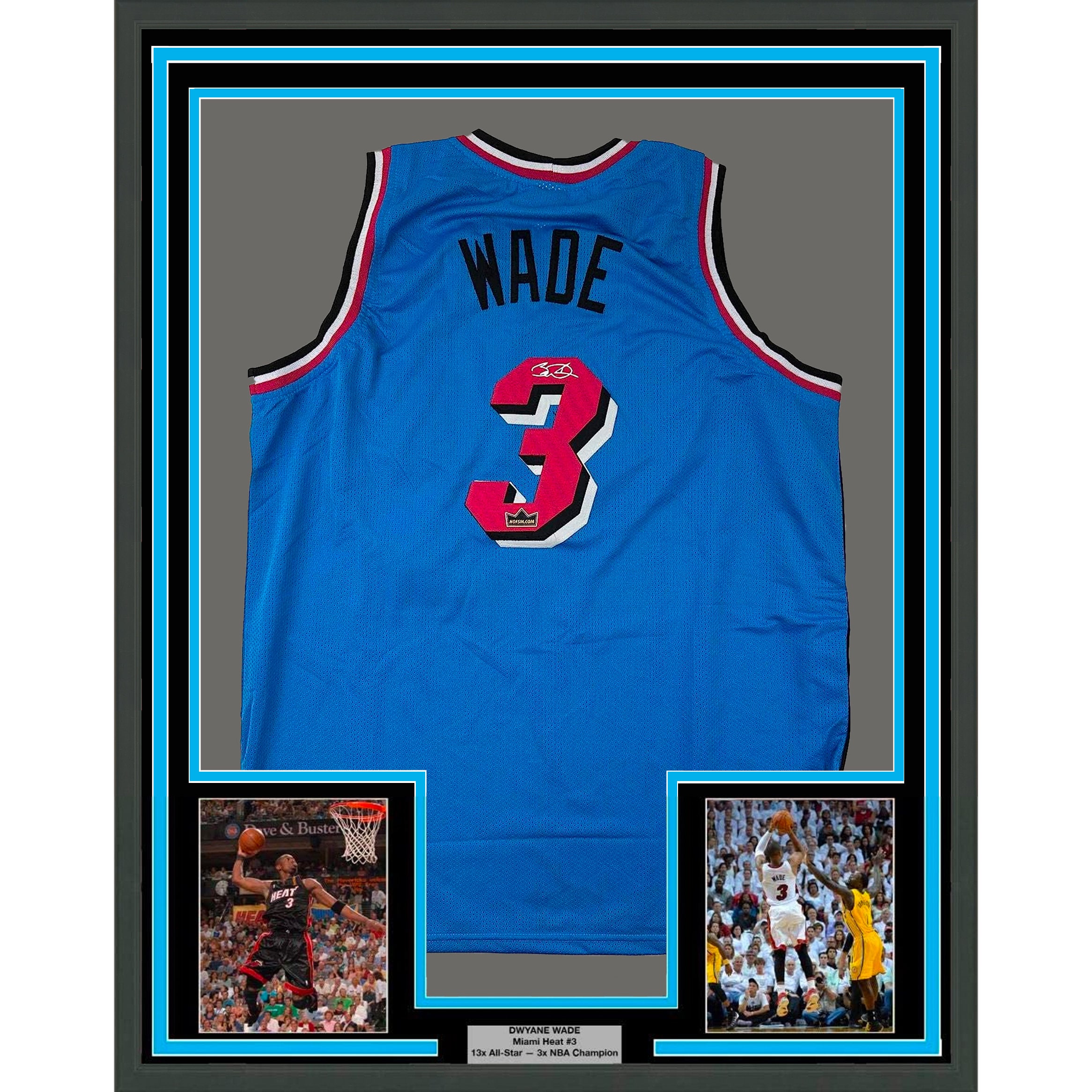 OneofaKindStoopSale Autographed Dwyane Wade Miami Heat Uniform Jersey with Shorts with JSA COA.