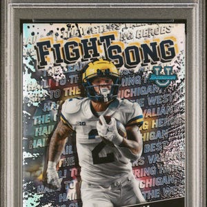 Graded 2022 Topps Bowman Best University Blake Corum #FS11 Fight Song Rookie RC Football Card PSA 10 Gem Mint