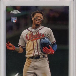 Graded 2018 Topps Chrome Update Ronald Acuna Jr. #HMT25 Rookie RC Baseball Card PSA 10 Gem Mint