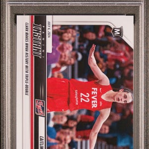 Graded 2024 Panini Instant WNBA Caitlin Clark #139 First Rookie With Triple Double Rookie RC Basketball Card PSA 10 Gem Mint