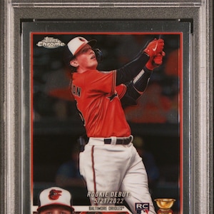 スポーツ選手 Adley Rutschman Red Cherry parallel /5 2023 Topps Chrome Rookie Autographs Red Wave Refractor #RA