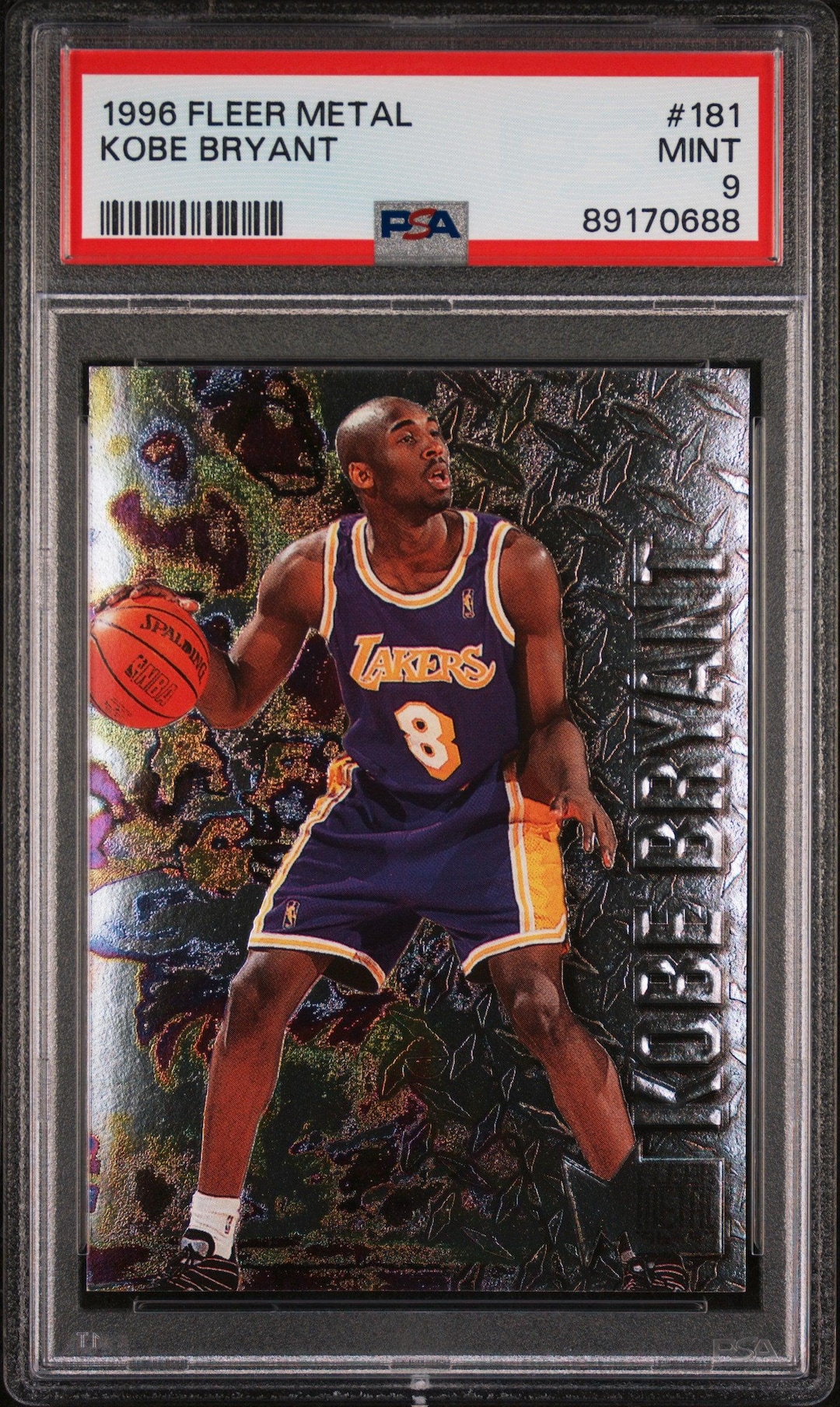 NBAカード　Kobe Bryant Graded 1996 Fleer Metal Kobe Bryant #181 Rookie RC Basketball Card
