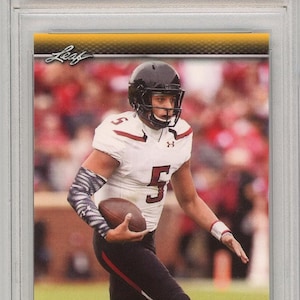Graded 2017 Leaf Draft Patrick Mahomes II Gold #56 Rookie RC Football Card PSA 10 Gem Mint