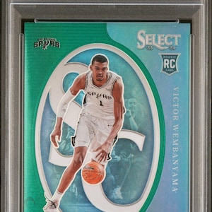 Graded 2023 Panini Select Victor Wembanyama #3 Certified Green Rookie RC Basketball Card PSA 10 Gem Mint