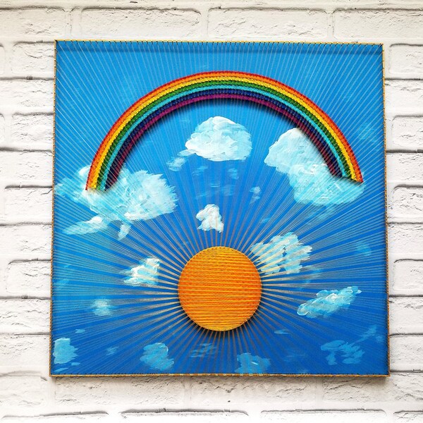 String Art Rainbow - Etsy