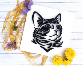 String Art Black Cat | Baby Girl hanging | Black White Cat Wall art | Sacred string geometry | Cat lover Gift Home decor | Aesthetic Animal