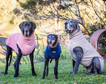Designer dog jumper (the MANILLA) For Great Danes & Greyhounds