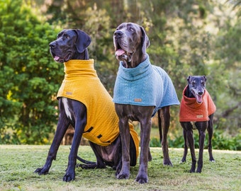 Designer dog Sweater (the MARCOOLA) For Great Danes & Greyhounds