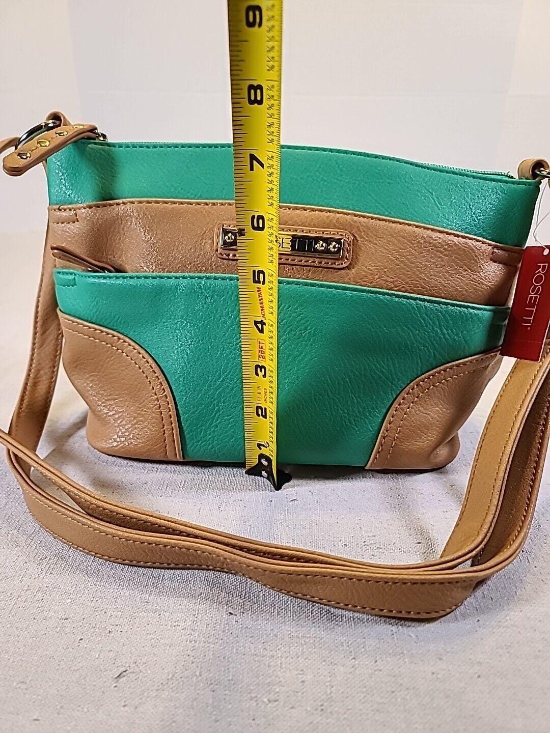 NWT Rosetti Women s Triple Play Crossbody Purse Green Tan Adjustable Strap Etsy Ireland