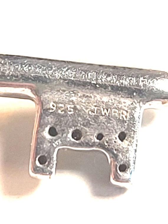 Vintage 925 JWBR  Sterling Silver Chain & Key Pen… - image 6
