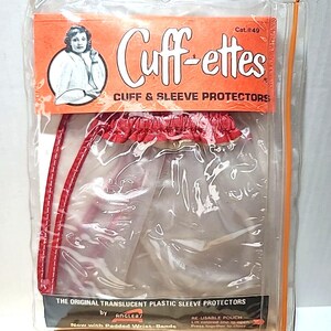 NOS VTG MCM Cuff-ettes Cuff Sleeve Protection Original Translucent Angler's