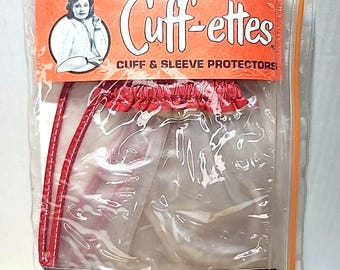 NOS VTG MCM Cuff-ettes Protección de puño Manga Original Translúcida para Pescador