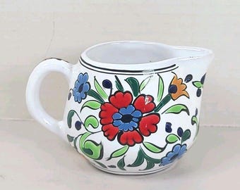 Vintage Handmade Greece Neofitoy Keramik Pottery Creamer