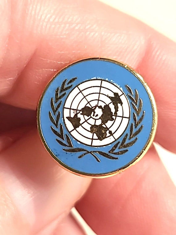 United Nations World Logo Vintage Cuff Links glob… - image 5