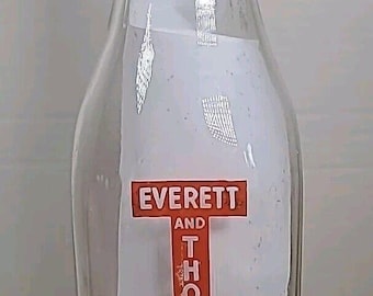 TSPQ-melkfles Everett & Thompson Dairy Farm Binghamton NY BROOME County 1955