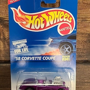 VHTF Vintage Hot Wheels NOS NEU 1997 Blau Card 58 Corvette Coupé #341
