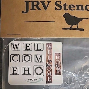 NEW JRV  15mil Reusable Welcome/Home Letter Sign Stencils 7.5x6.25