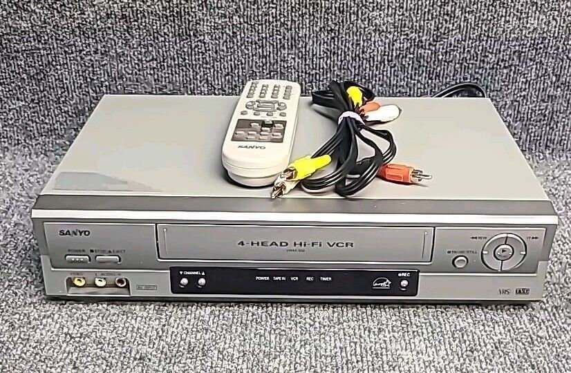 Vintage Sanyo VWM-900 Hi Fi Stereo 4 Head VHS VCR Player W/ Remote