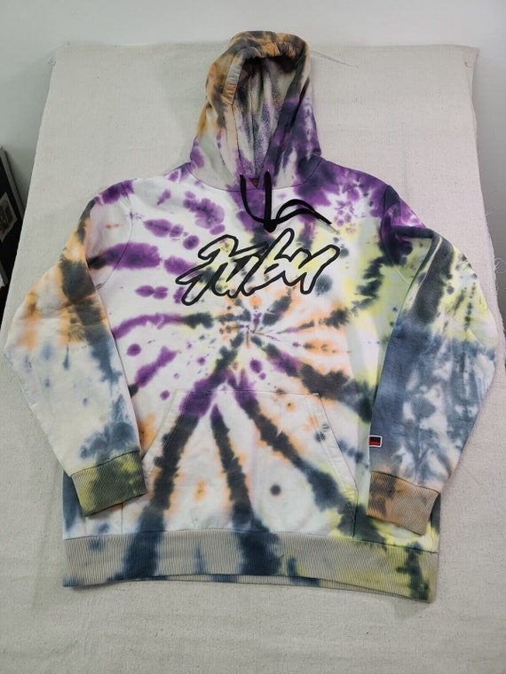 Vintage FUBU Tie Dye Mens Size Large  hoodie Fron… - image 1