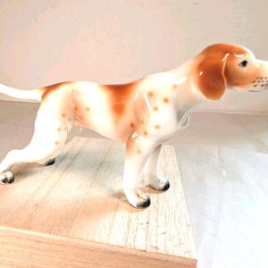 Vintage English Pointer Japan Porcelain Dog Figurine C 1950s 5.6"