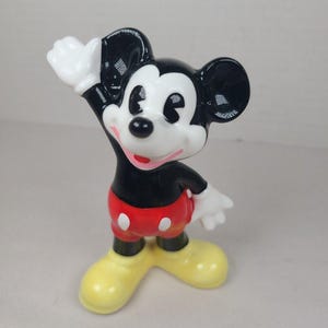 Vintage jaren 70 Disney Mickey & Minnie Mouse 4" keramische beeldjes (Made in Japan) afbeelding 5