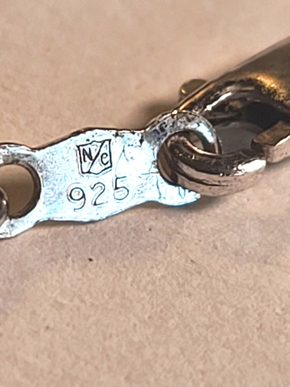 Vintage 925 JWBR  Sterling Silver Chain & Key Pen… - image 5