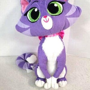 Vintage Disney Store Aristocats Cat Pink & Purple 12&quot; Soft Stuff Animal Toy