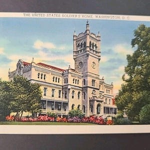 La casa del soldato degli Stati Uniti, Washington, DC. Cartolina d'epoca in lino