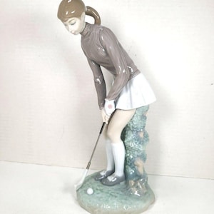 LLADRO 4824 ゴルフ Jugador de golf 陶磁器 人形 Lladro Golffer 4824 Porcelain Figurine Matte Finish - Etsy