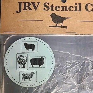 NEW JRV  15mil Reusable Silhouette Sheep Set Of 4 Stencils 8.5x5.5