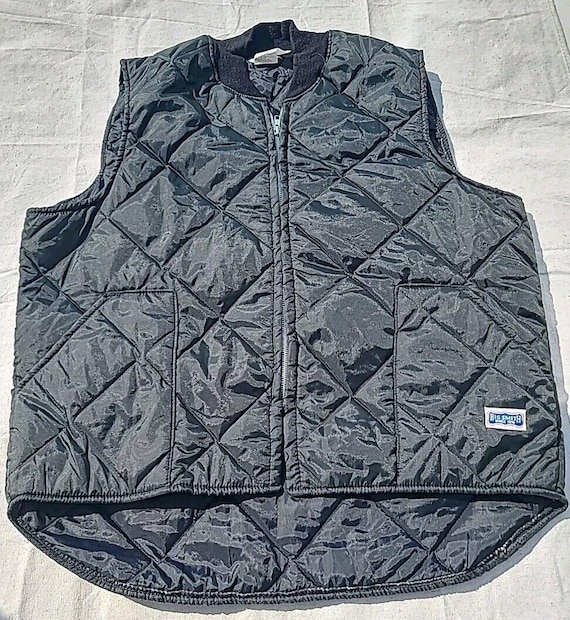 Vintage Big Smith Vest Mens Size XL Quilted 100 Nylon Made in USA Black Etsy
