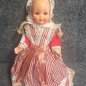 VTG Danish Sleepy Eyes Traditional Costume Doll DENMARK Made In Italy