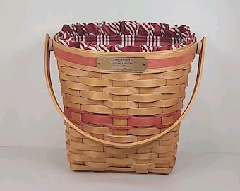 Vintage Longaberger 1998 Christmas Collection Glad Tidings Basket Combo