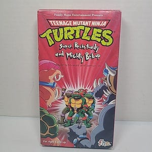 Teenage Mutant Ninja Turtles - Super Rocksteady & Mighty Bebop (VHS, 1990) TMNT