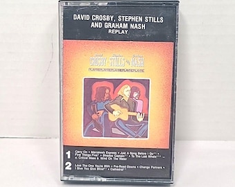 David Crosby, Stephen Stills & Graham Nash Replay Cassette Tape 1980
