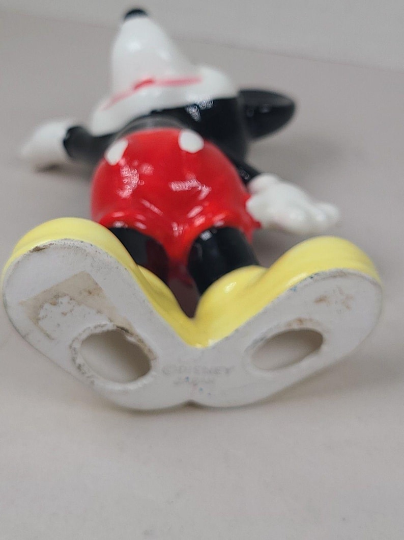 Vintage jaren 70 Disney Mickey & Minnie Mouse 4" keramische beeldjes (Made in Japan) afbeelding 7
