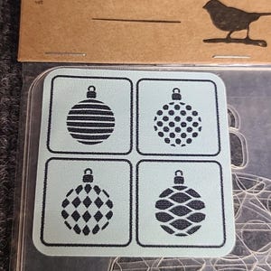 NEW 15mil Reusable JRV Set Of 4 Christmas Ball Stencils 4.5&quot; X 4.5&quot;