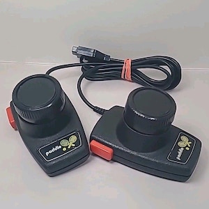 Vintage Pair of Original Atari 2600 Video Game Controller Paddles